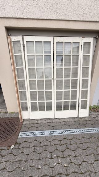 Doppelschwingtür mit faccetierten Scheiben aus Jugendstil Haus