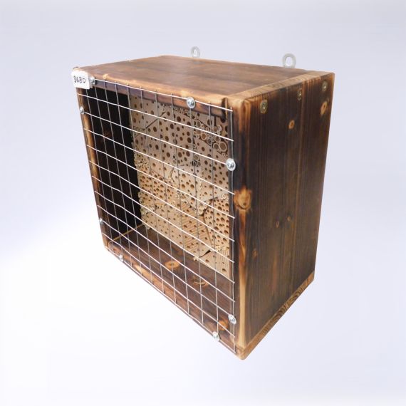 Bienenhotel, Tief mit Gitter