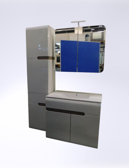 Spiegelschrank inkl. Lavabo und Hochschrank