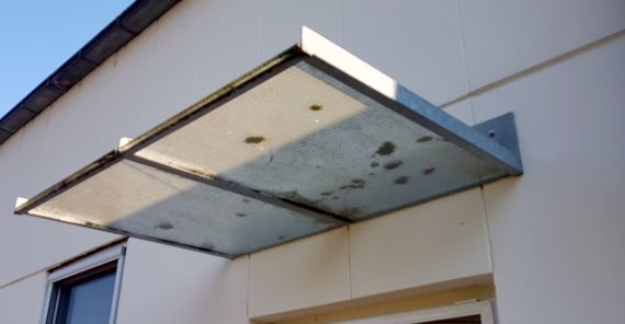 verz. Vordach m Drahtgitterglas