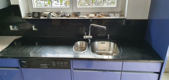 2 - teilige Granitabdeckung schwarz
