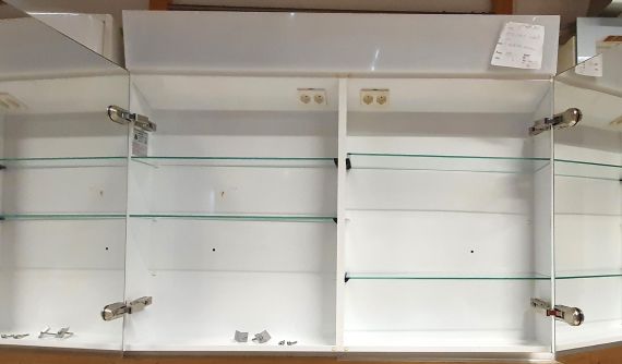 Spiegelschrank- 2er, mit Licht, weiss