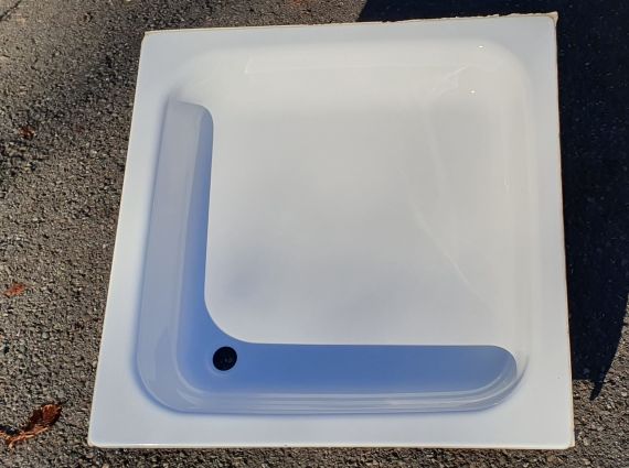 Duschwanne 90 x 90 x 14 cm Stahl emailliert, "ALTERNA ECO"