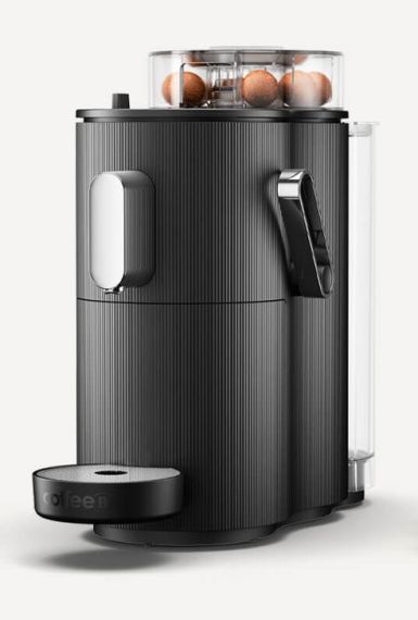 Neue Kaffee- CoffeeB-Kaffeemaschine, kompakt, modern, nachhaltig