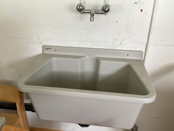 gut erhaltener Waschküchentrog ROMAY Kunststoff grau