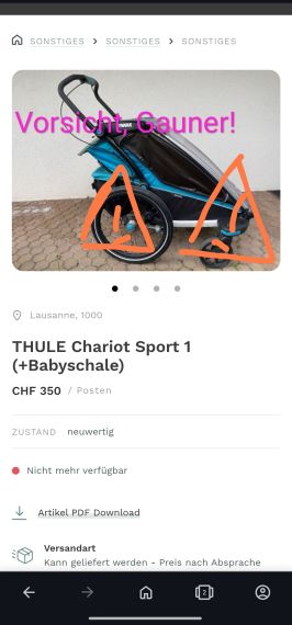 THULE Chariot Sport 1 (+Babyschale)