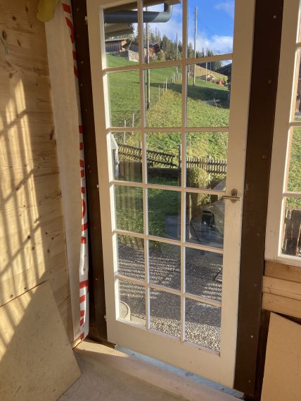 Balkontüre Holz weiss gestrichen